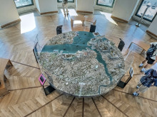 Interior of the Galata Tower in Istanbul